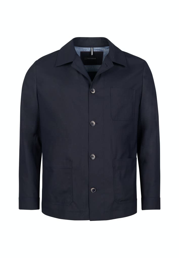 Roy Robson Slim Navy Lightweight Cotton Overshirt