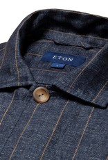 Eton Pure Linen striped overshirt
