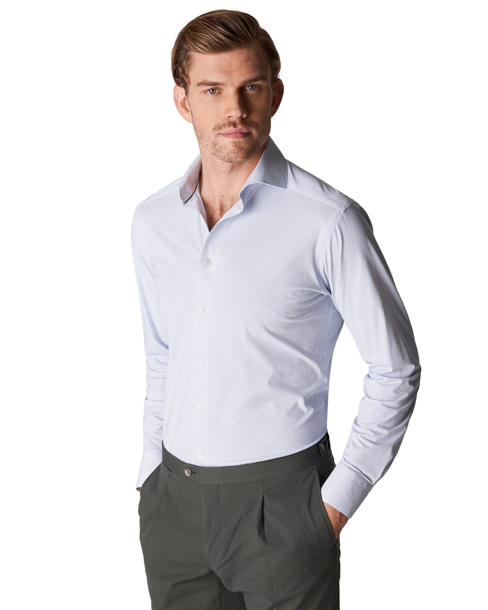 Eton Four  Way Stretch with cut away collar - Slim