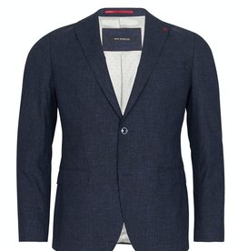 Roy Robson Tollegno micro check linen/wool suit Jacket- Navy