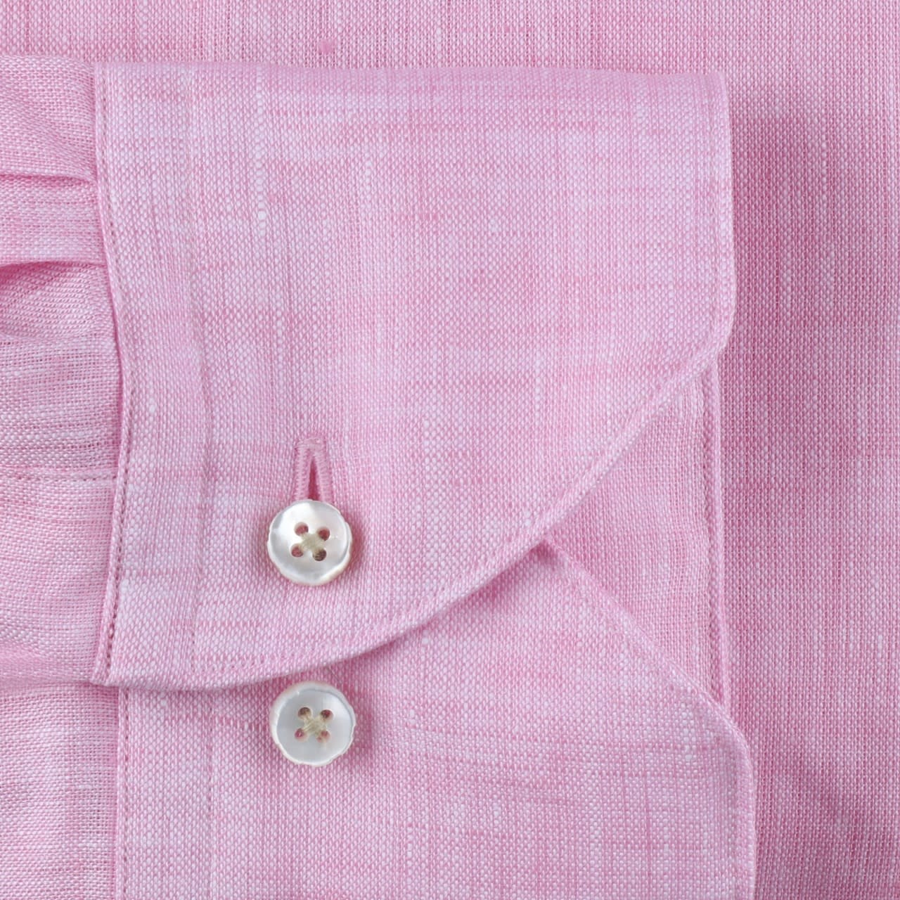 Stenstroms Vibrant Pink Linen shirt - Button down collar