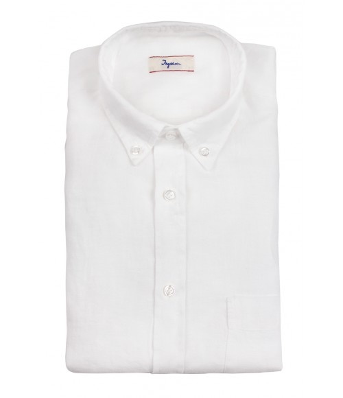 Ingram White Short Sleeve Linen shirt