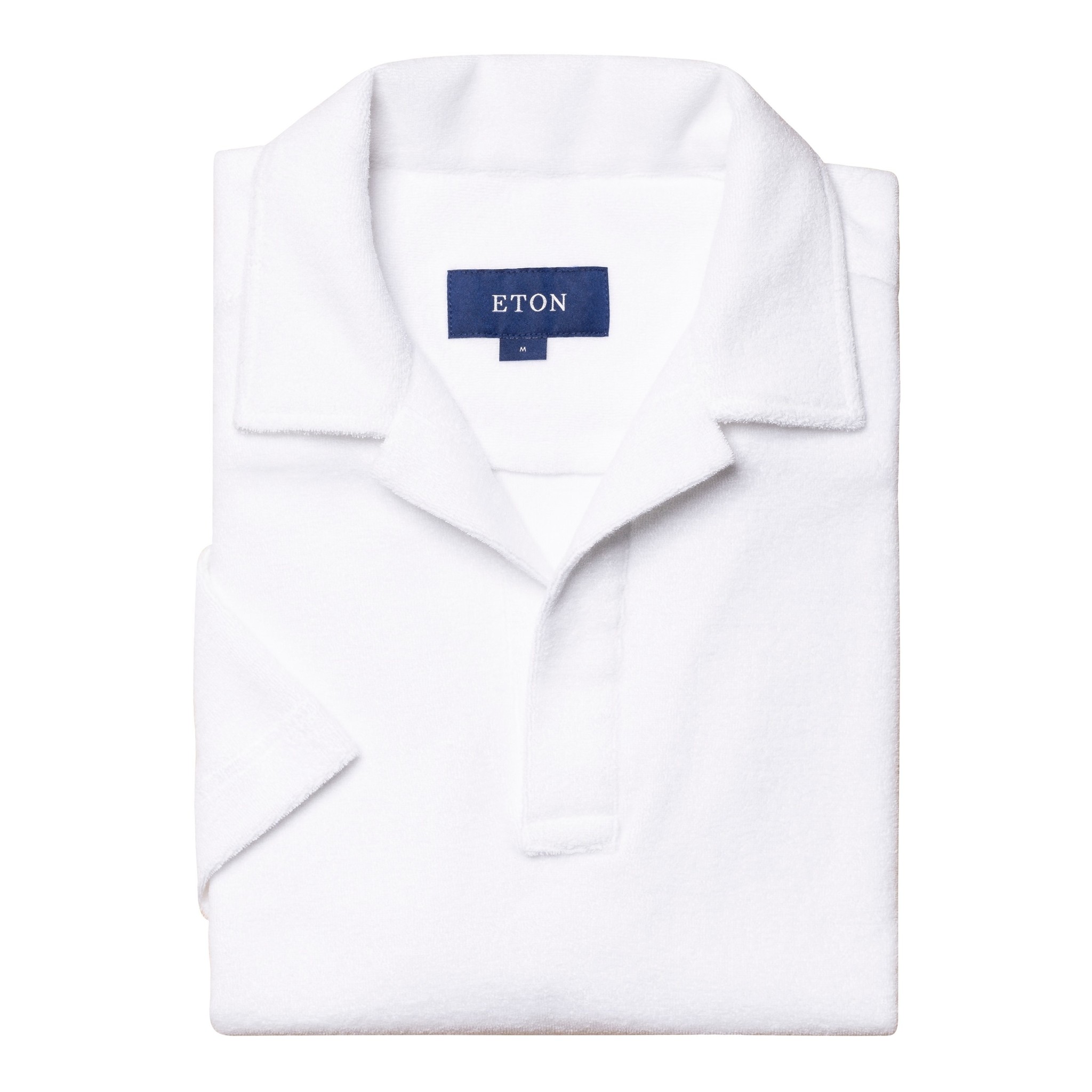 Eton White Terry Resort Polo Shirt