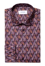 Eton Purple Paisley Print on Fine Twill