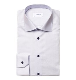 Eton Light purple Geometric Print Signature Twill Shirt