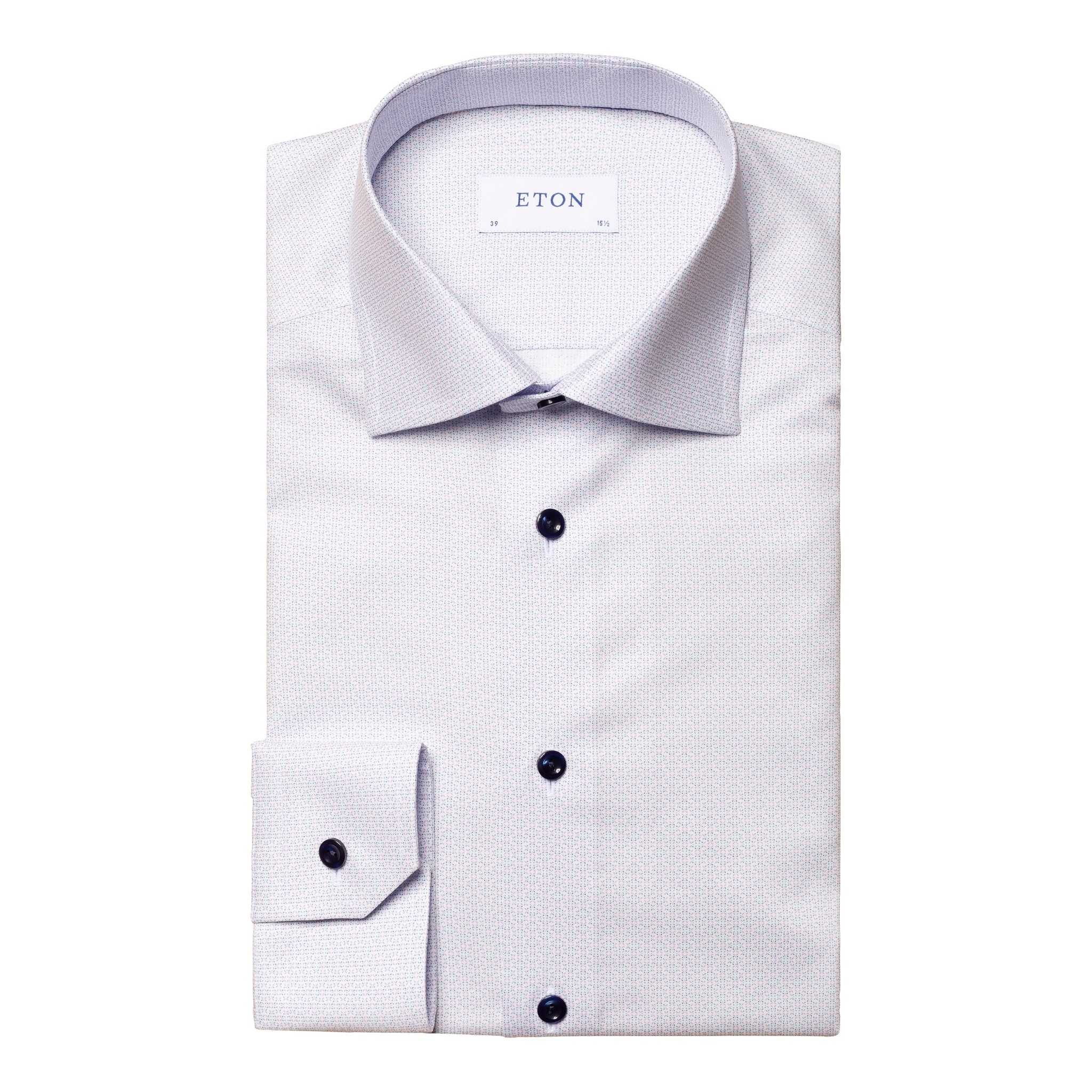 Eton Light purple Geometric Print Signature Twill Shirt