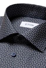 Eton Dark Blue Headphone Patterned Signature Twill