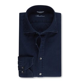 Stenstroms Pique weave Indigo shirt slimline