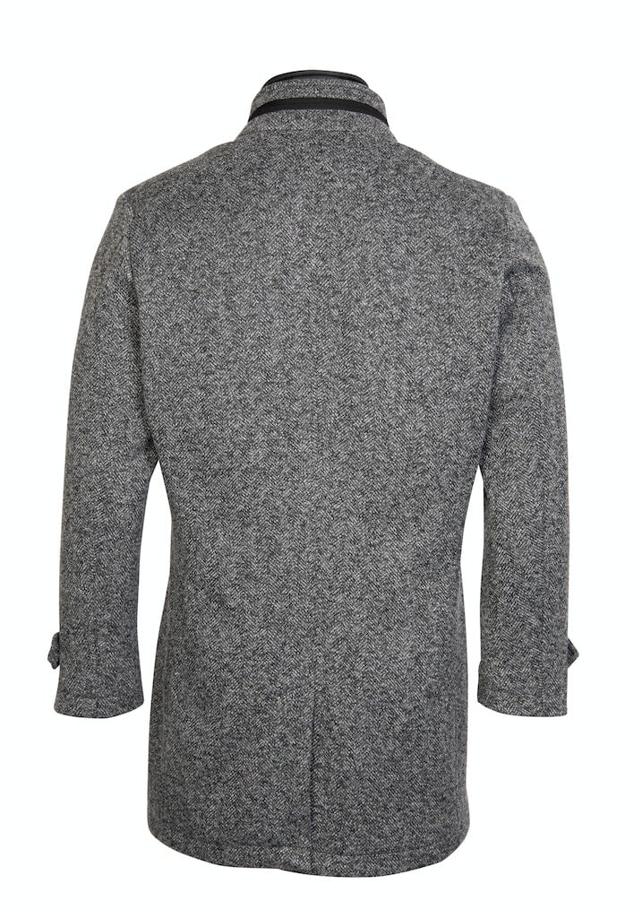 Roy Robson Grey jersey Coat with insert with zip trim