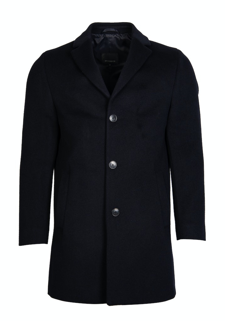 Roy Robson navy wool/cashmere overcoat