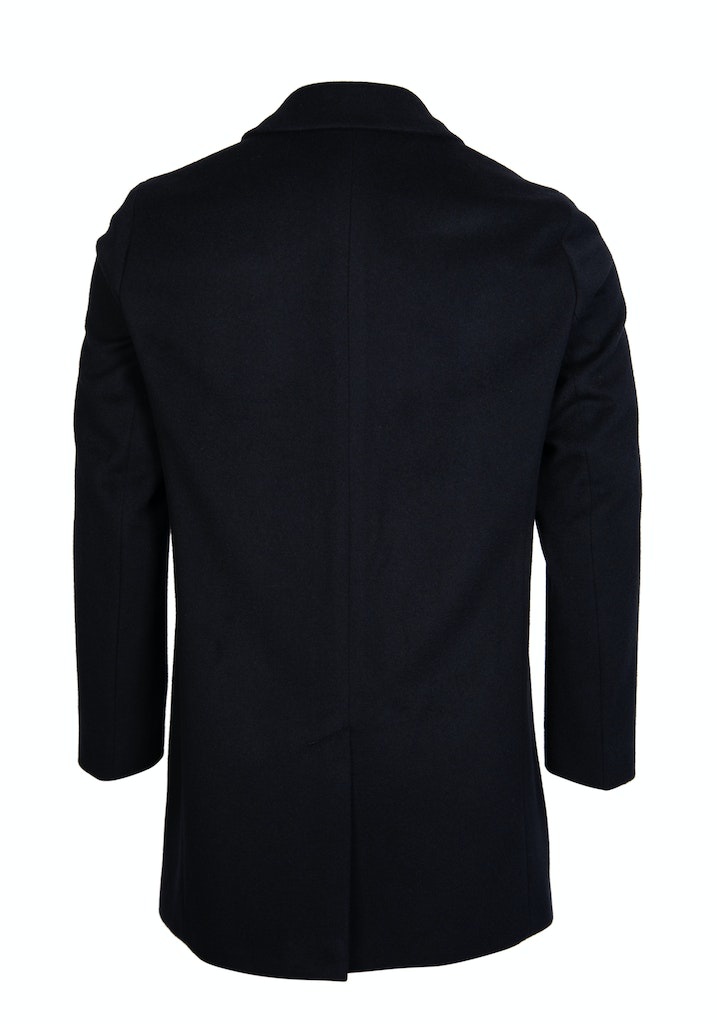Roy Robson navy wool/cashmere overcoat