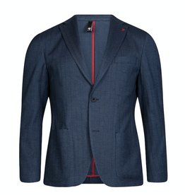 Roy Robson Navy Brushed cotton herringbone jacket slim