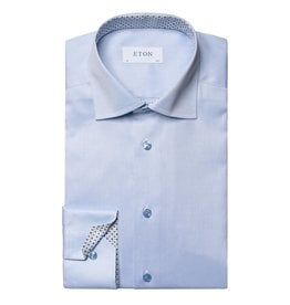 Eton Pale Blue Signature Twill with light Blue trim