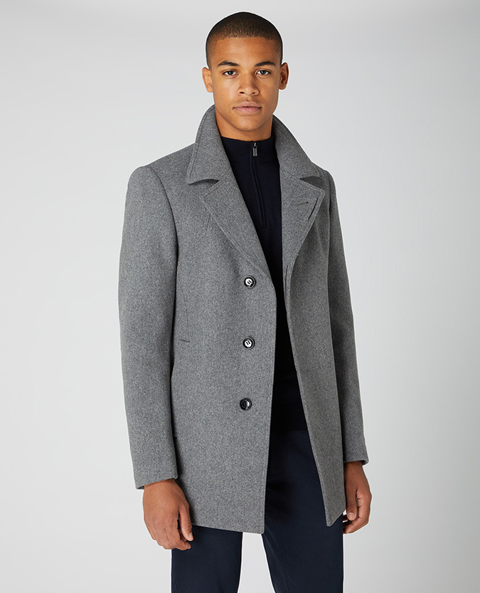 Remus Uomo Tailored Wool Rich Town Coat - James Of Montpellier
