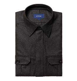 Eton Wool & Cashmere Flannel Overshirt