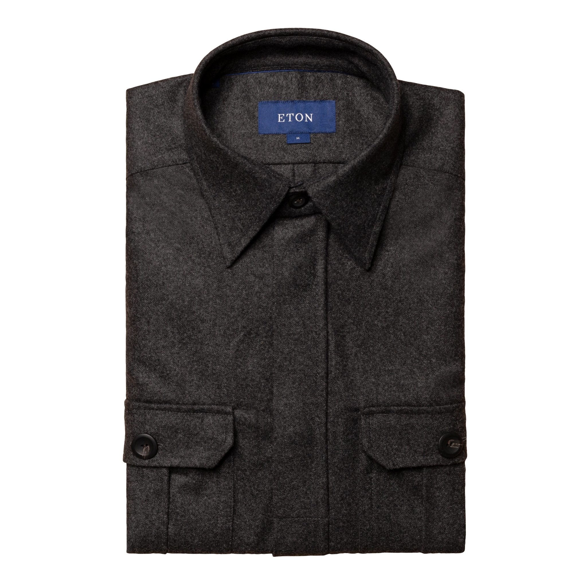 Eton Wool & Cashmere Flannel Overshirt