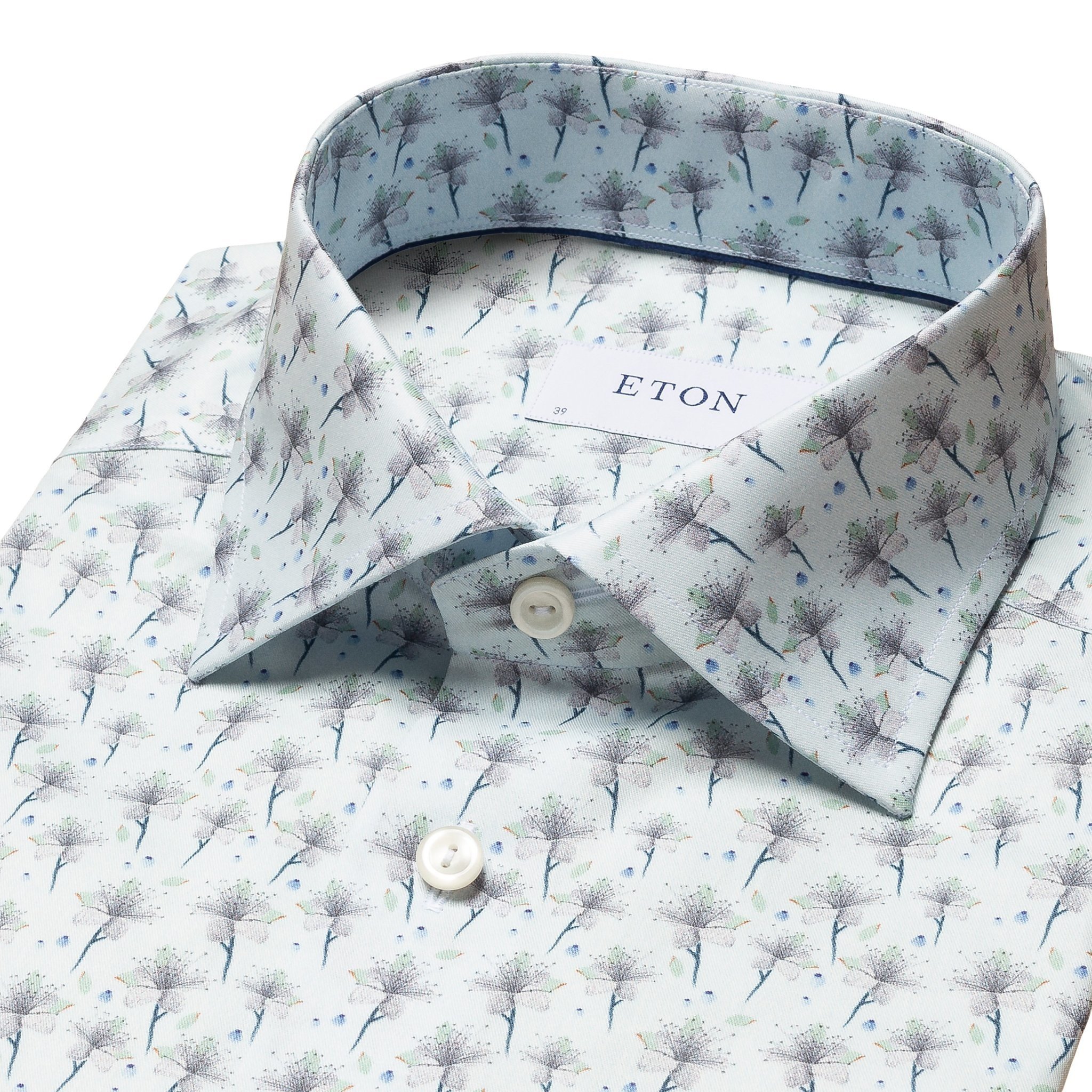 Eton Tiffany Blue Dandelion print