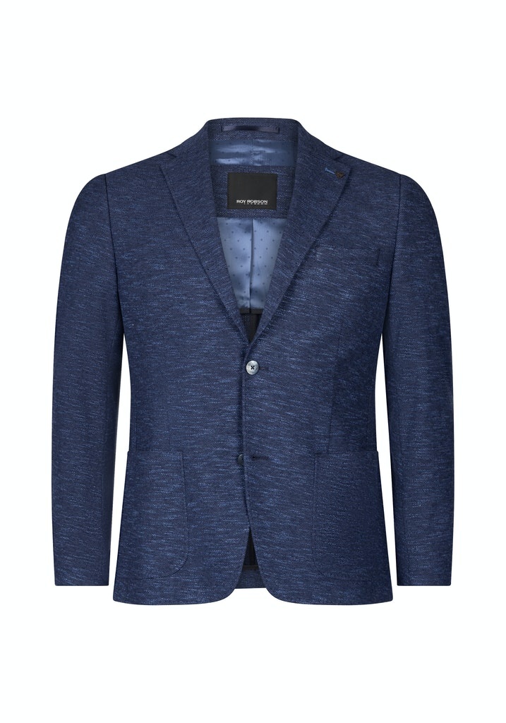 Roy Robson Royal Blue Textured Jersey Jacket