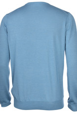 Gran Sasso Electric blue wool/silk crew