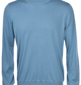 Gran Sasso Electric blue wool/silk crew