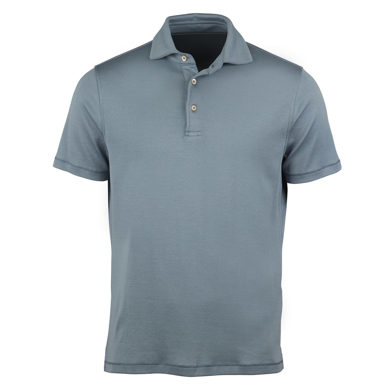 Stenstroms Dusty Blue Mercerized polo shirt