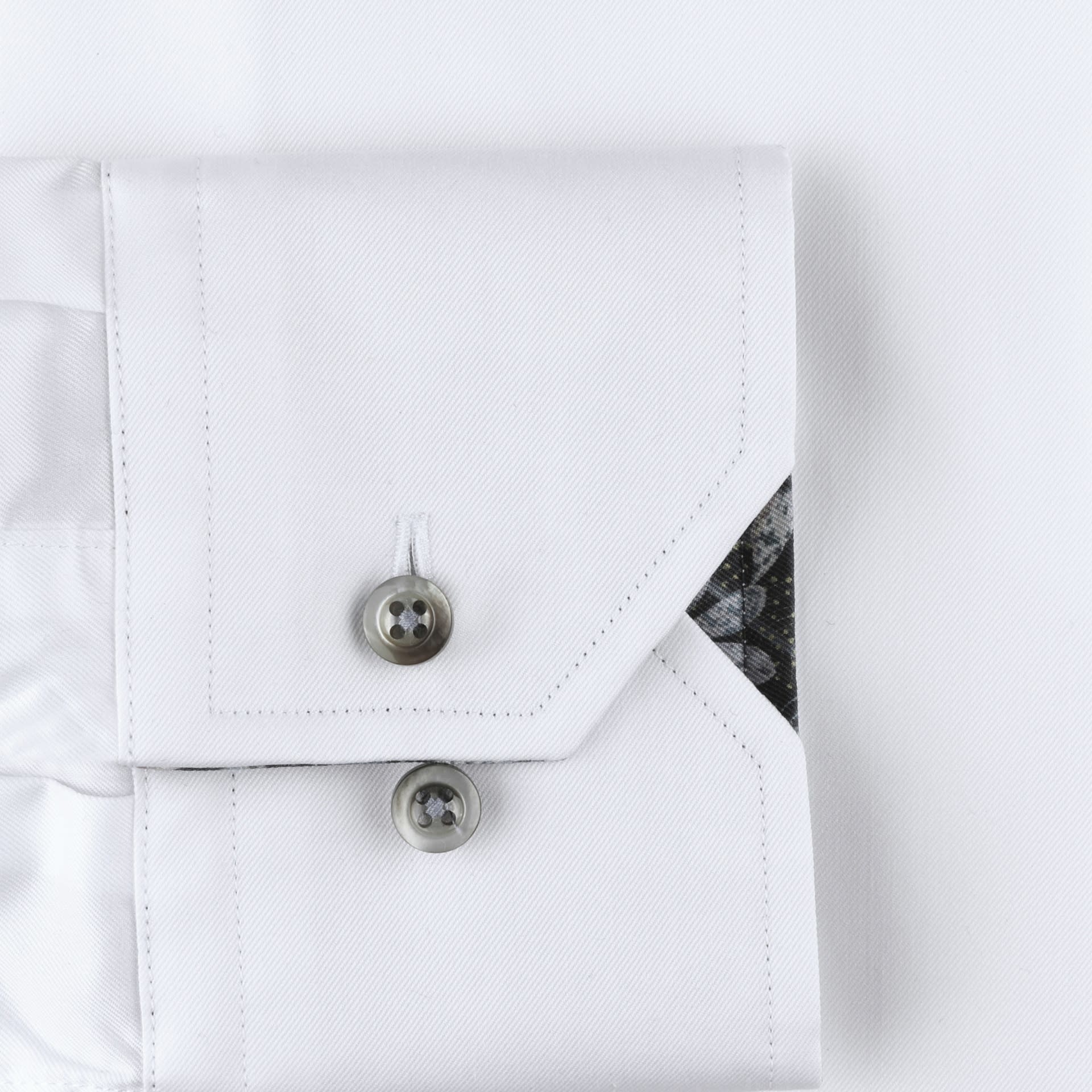Stenstroms White Contrast twill shirt