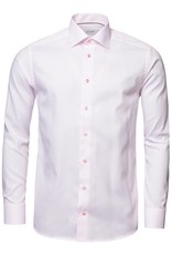 Eton Pink textured Poplin shirt with pink button