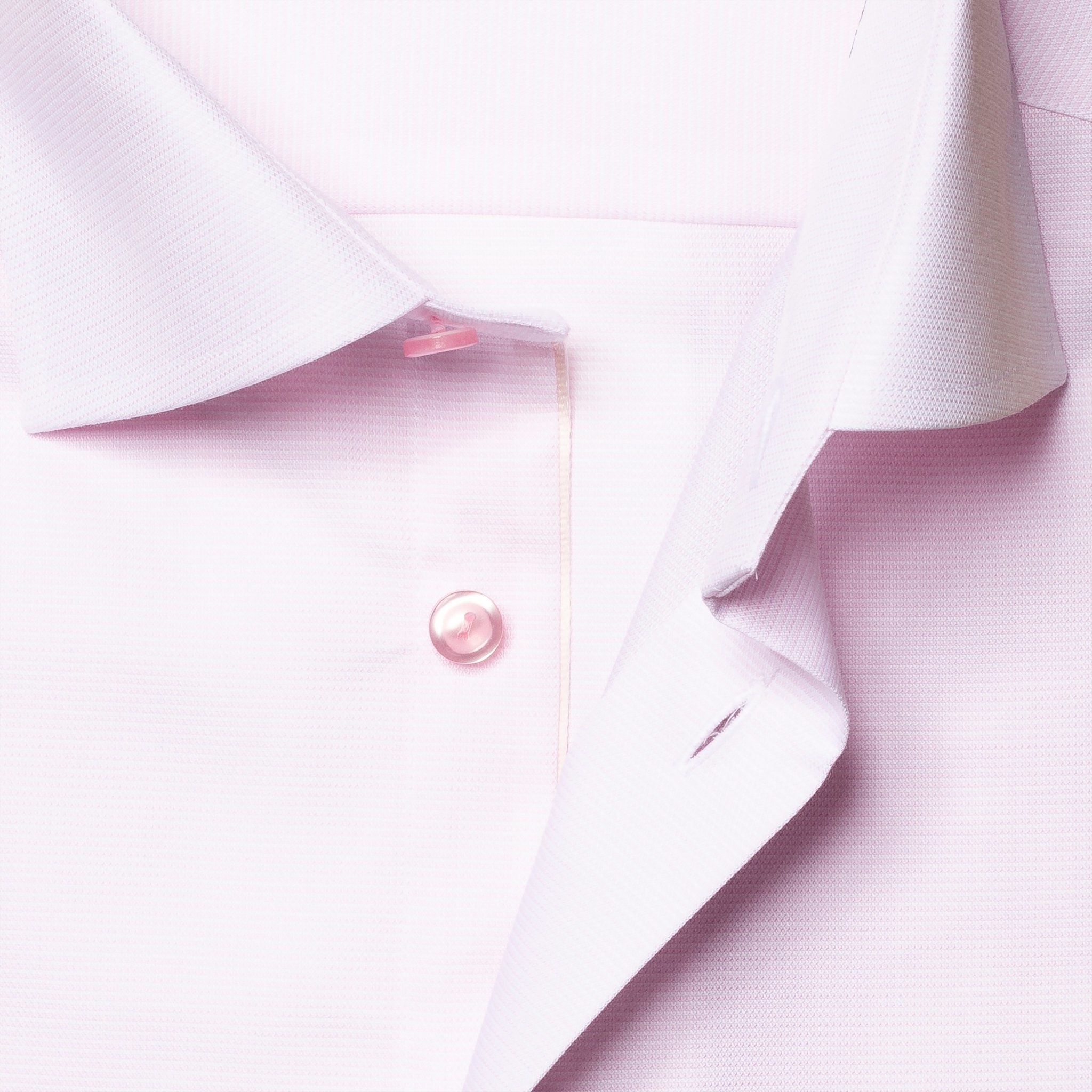 Eton Pink textured Poplin shirt with pink button