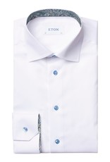 Eton Signature Twill with Pale blue paisley trim