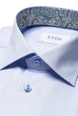 Eton Signature Twill with Pale blue paisley trim