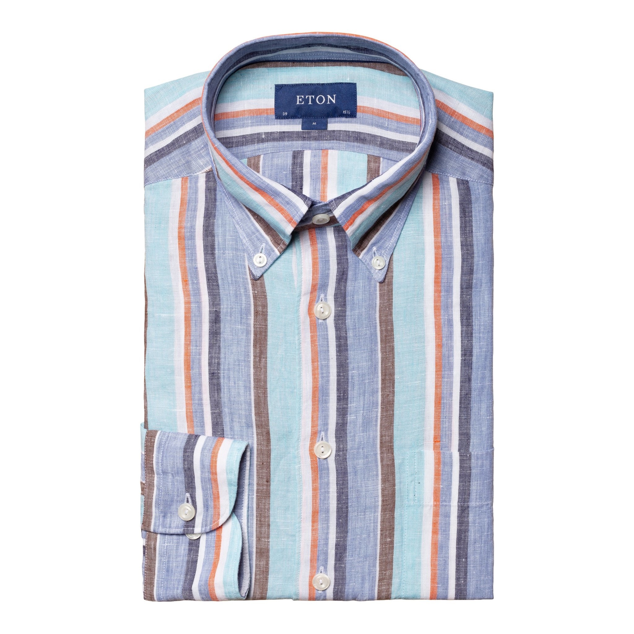 Eton Multi Striped Linen Shirt