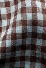 Eton Brown/green check linen shirt