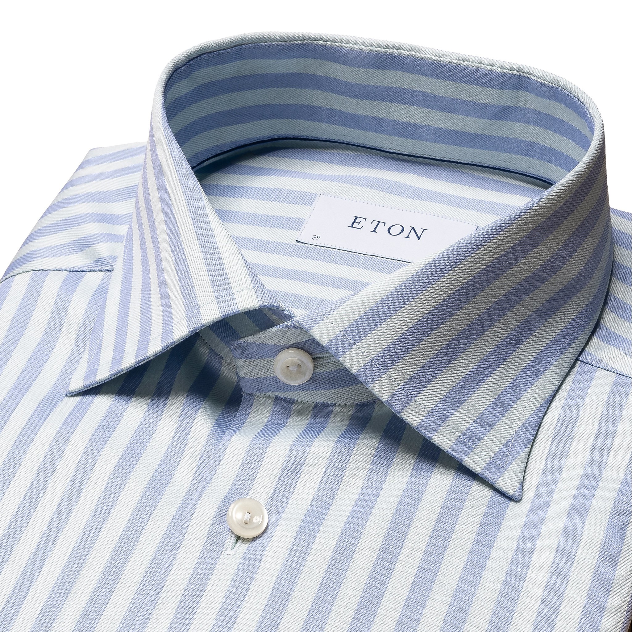 Eton Bold Stripe on Organic Cotton Twill