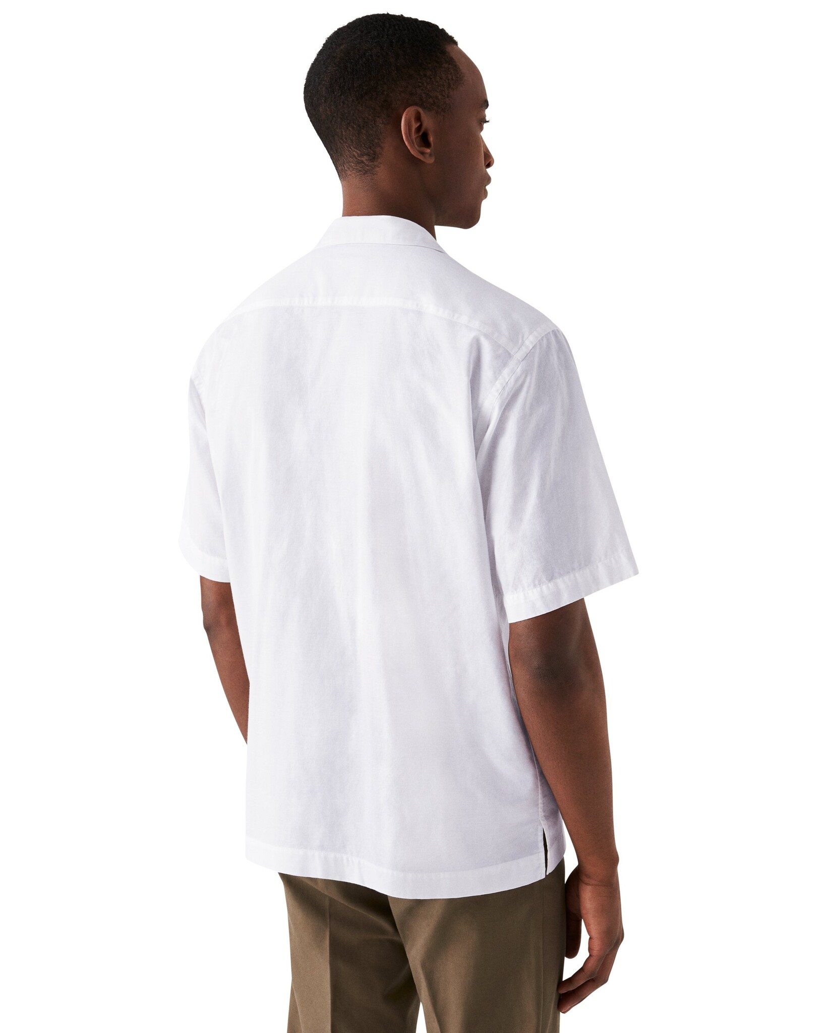 Eton White Cotton/silk Resort shirt