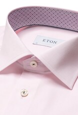 Eton Signature Twill with geometric pink trim