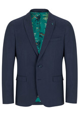 Remus Uomo Navy Blue Slim Fit Cotton/Linen Jacket