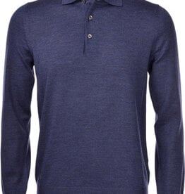 Gran Sasso Long Sleeve Merino Polo Shirt