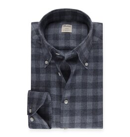 Stenstroms Blue Checked brushed Flannel shirt