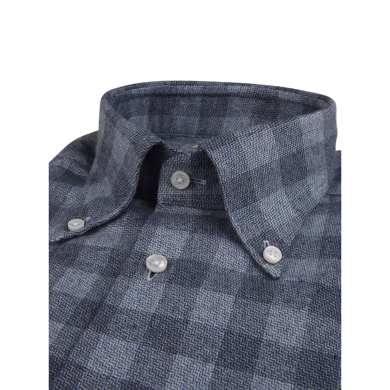 Stenstroms Blue Checked brushed Flannel shirt