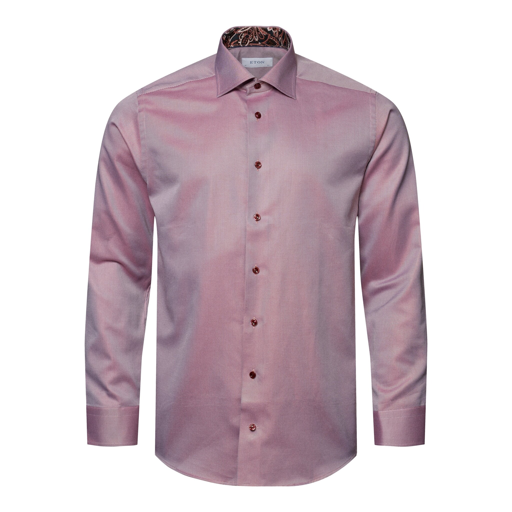 Eton Textured Twill with Trim and contrast button