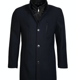 Roy Robson Navy Town coat with removable zip insert