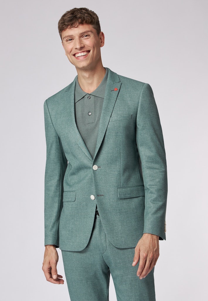 Roy Robson Pastel Green Textured Jersey Jacket