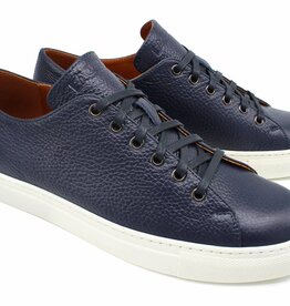 Lacuzzo Navy Leather Trainer