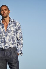 Stenstroms Luxury Blue Floral Linen shirt