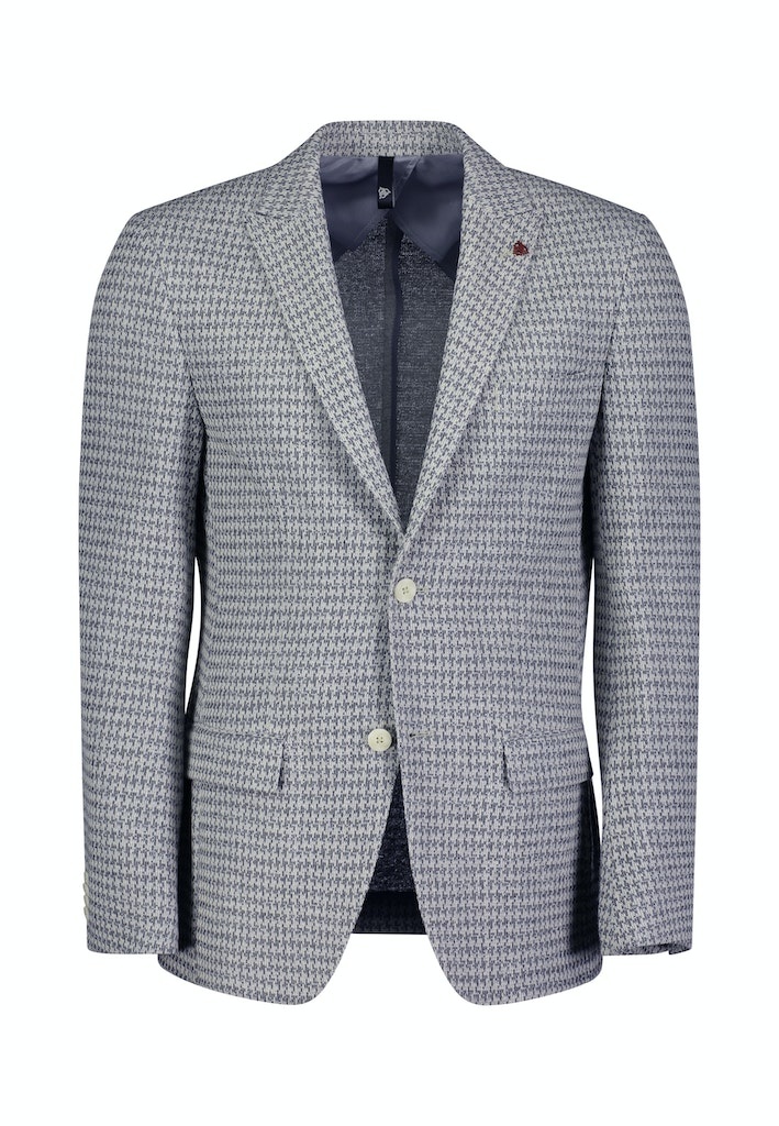 Roy Robson Textured Houndstooth Jersey Jacket