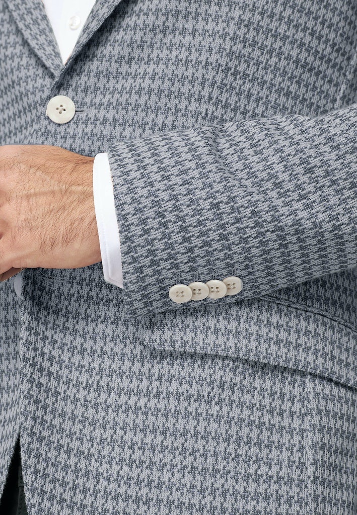 Roy Robson Textured Houndstooth Jersey Jacket