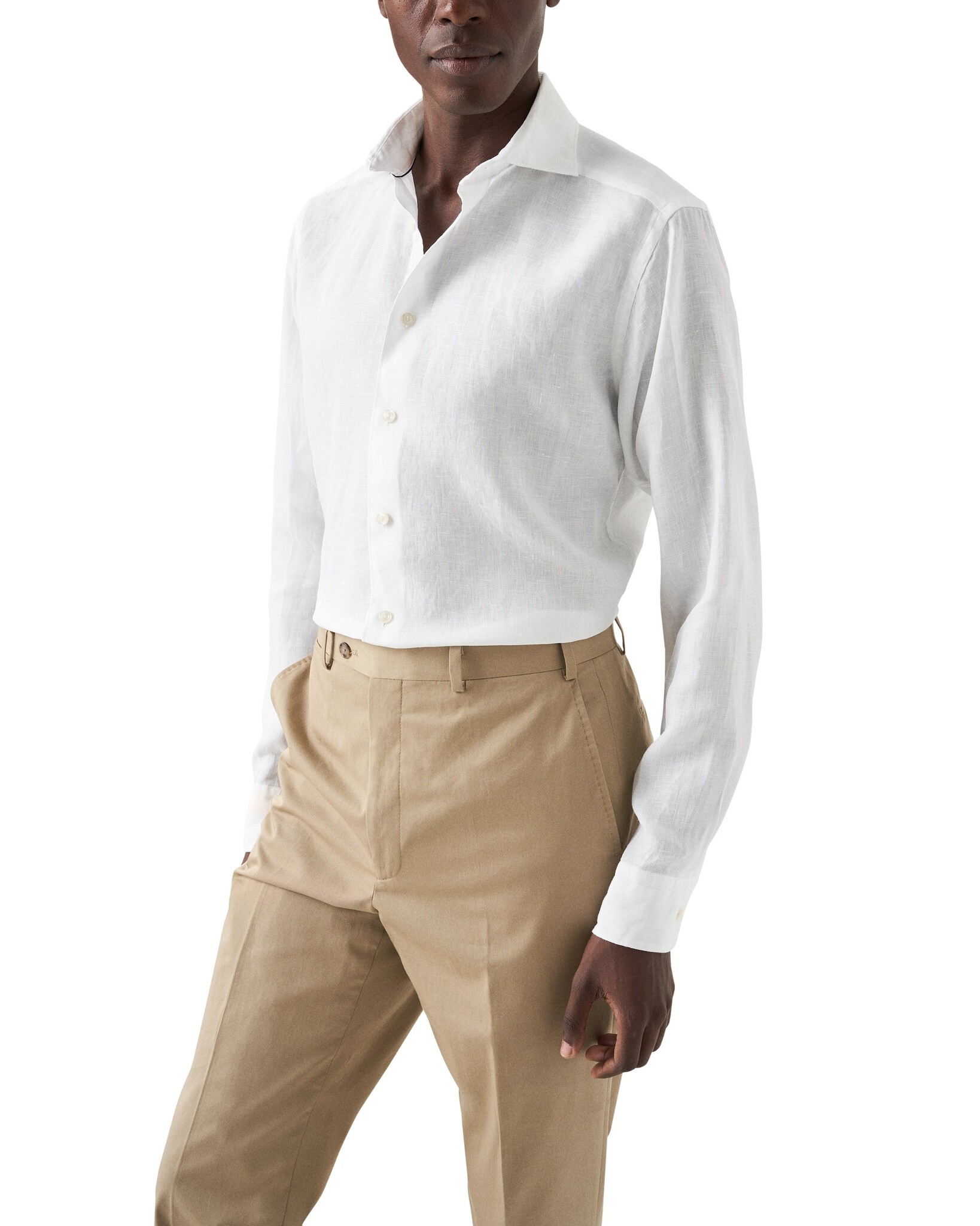 Eton Linen Shirt with wide spread collar