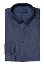 Eton Twill Linen Shirt with button down collar