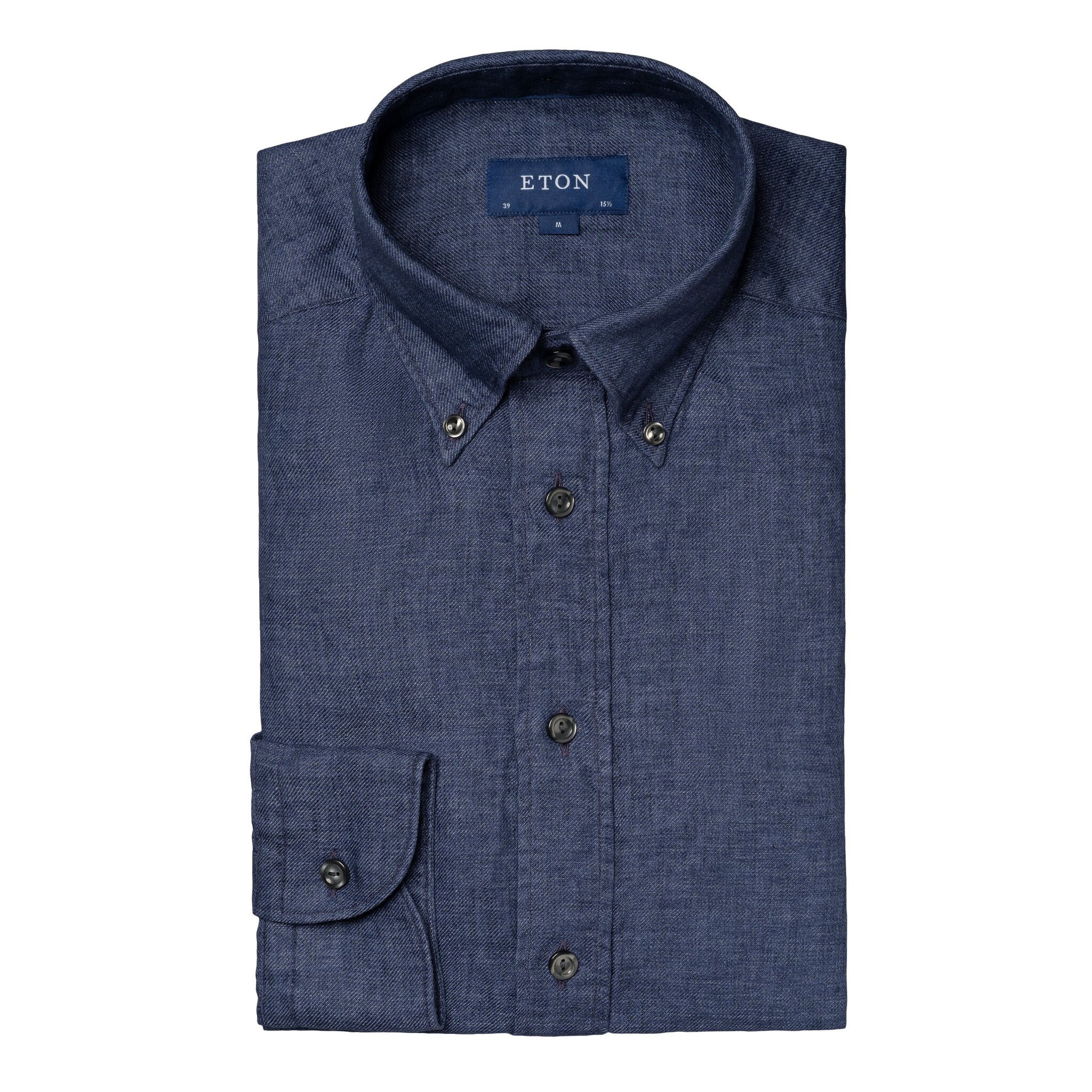 Eton Twill Linen Shirt with button down collar