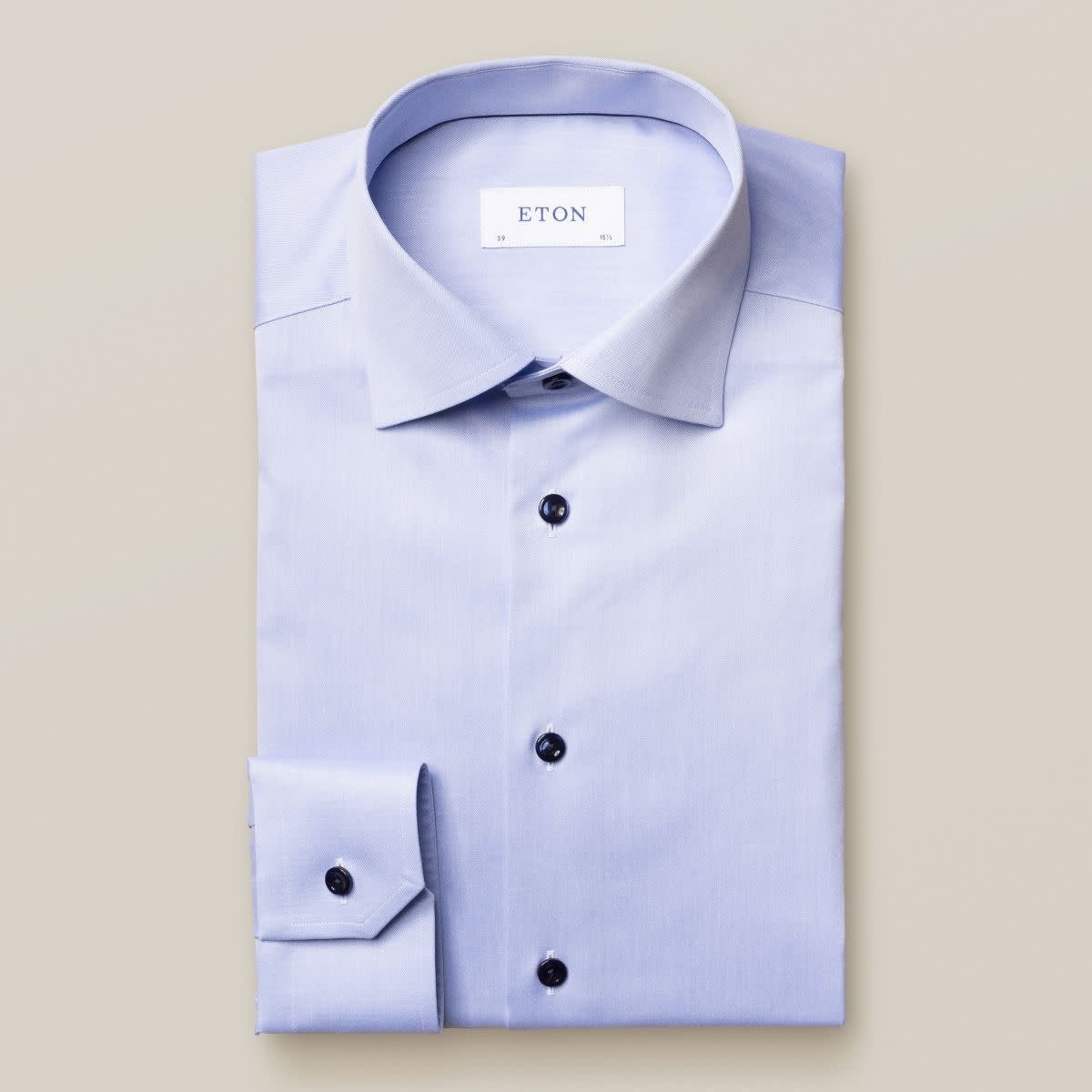 Eton Signature Twill with Navy Button